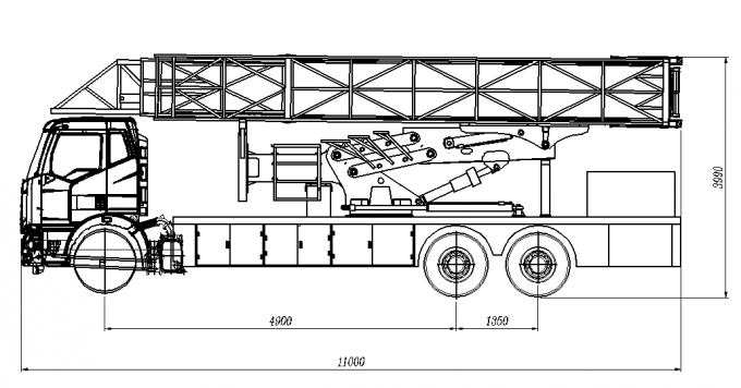 FAW chassis National V 15 + 2m platform aluminium Bridge Inspection Truck performa bagus aman stabil