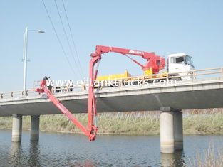 Cina Dongfeng 6x4 ember jenis jembatan inspeksi peralatan, jembatan inspeksi platform 16m 270HP pemasok