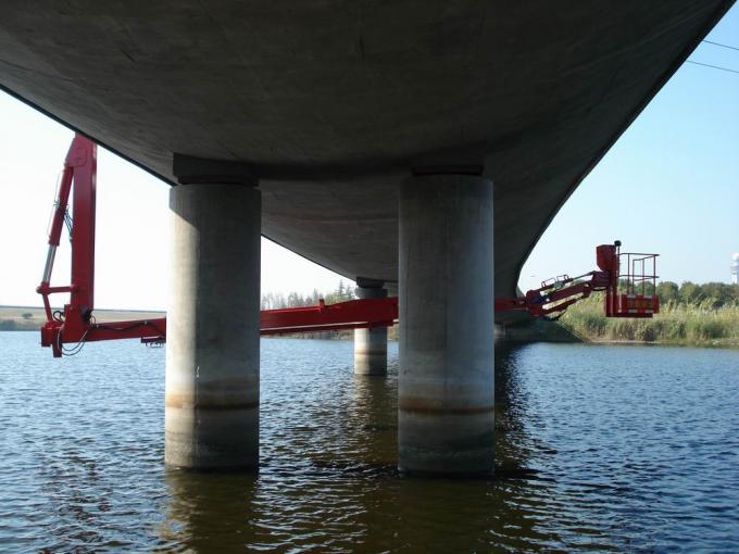 6x4 Bucket Type Bridge Inspection Equipment 16M DongFeng, Platform lipat